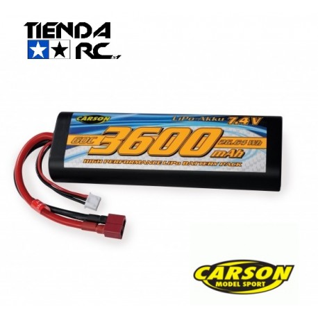 Carson 7,4V/3600mAh 60C LiPo Battery T-Plug