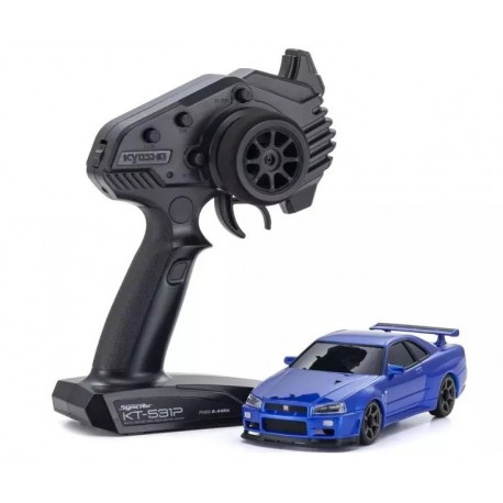 Kyosho Mini-Z AWD Nissan Skyline GT-R R34 Metallic Blue (MA020N-L)