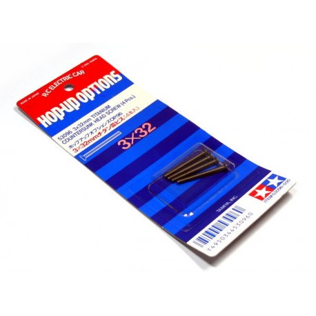 TAMIYA 3x32mm Titanium Countersunk Screw (4pcs)