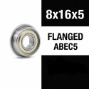 XTR "ZERO FRICTION" 8x16x5ZZ FLANGED (1U) ABEC5