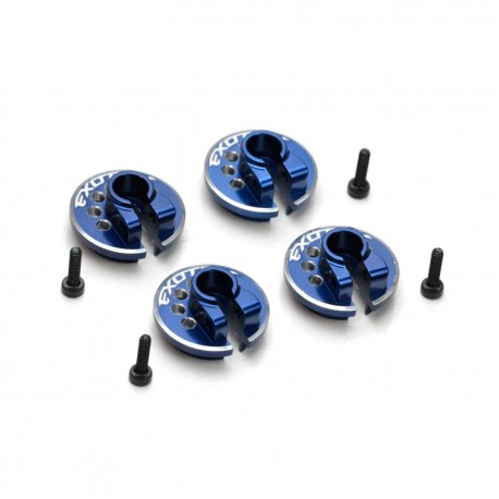 Exotek Traxxas Ultra Shock Clamping Spring Cups, Alloy (4pcs)