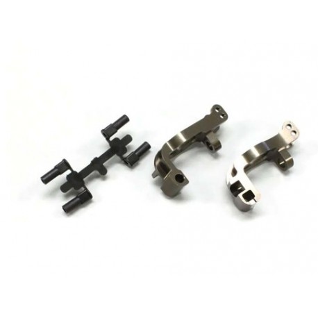 Kyosho Al Front Hub Carrier Set(L,R/16ﾟ/Gunmetallic/MP9)