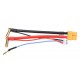  XT60 con cable de balanceo para batería Lipo de caja dura 2S conectores 4mm 90º