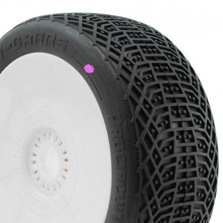 PROCIRCUIT I-BARRS v3 BUGGY K1 (CLAY SUPER SOFT) PRE-MOUNTED WHITE (2pcs.)