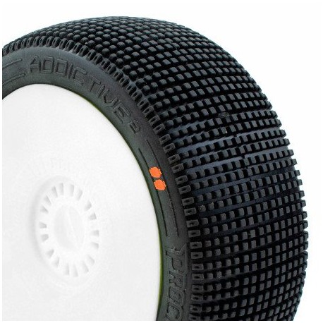 PROCIRCUIT ADDICTIVE v2 BUGGY S3 (MEDIUM) PRE-MOUNTED WHITE (2pcs.)