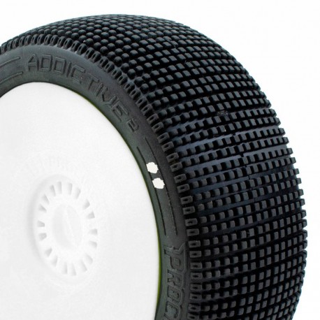 Procircuit ADDICTIVE v2 BUGGY S1 (SUPER SOFT) PRE-MOUNTED WHITE (2pcs.)