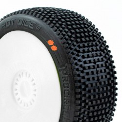 Procircuit HOT DICES v2 BUGGY S3 (MEDIUM) PRE-MOUNTED WHITE (2pcs.)