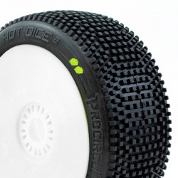 Procircuit HOT DICES v2 BUGGY S2 (SOFT) EN LLANTA BLANCA (2pcs.)