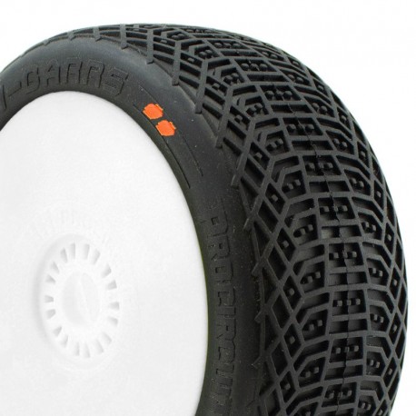 PROCIRCUIT I-BARRS v3 BUGGY S3 (MEDIUM) PRE-MOUNTED WHITE (2pcs.)