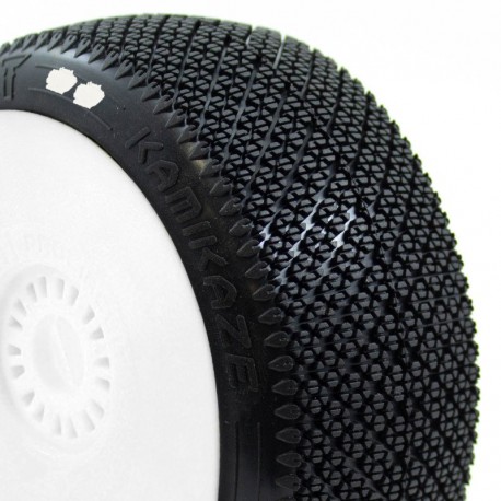 PROCIRCUIT KAMIKAZE v2 BUGGY S1 (SUPER SOFT) PRE-MOUNTED WHITE (2pcs.)