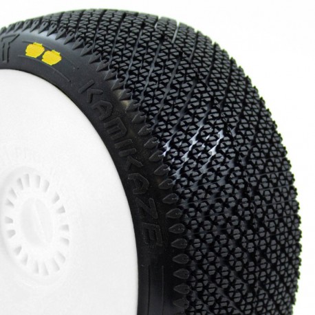 PROCIRCUIT KAMIKAZE v2 BUGGY S2 (SOFT) PRE-MOUNTED WHITE (2pcs.)