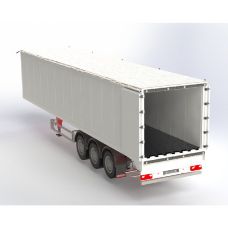 Carson 1:14 3-Axle Box Trailer with Moving Floo