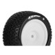 Louise RC - E-MAGLEV - 1-10 Buggy Tire Set - Mounted - Soft - White Wheels - Hex 12mm - 4WD - Rear