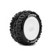 Louise RC - E-SPIDER - 1-10 Buggy Tire Set - Mounted - Soft - White Wheels - Hex 12mm - 4WD - Rear