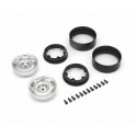 Kyosho KC10 Bead-lock 1.9 inches Dish Chrome Wheels (2)