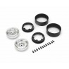 Kyosho KC10 Bead-lock 1.9 inches Dish Chrome Wheels (2)