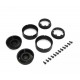 Kyosho KC10 Bead-lock 1.9 inches Dish Black Wheels (2)