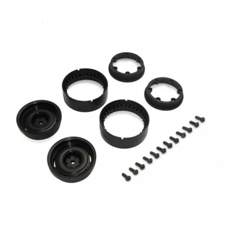 Kyosho KC10 Bead-lock 1.9 inches Dish Black Wheels (2)