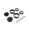 Kyosho KC10 Bead-lock 1.9 inches Spoke Black Wheels (2)