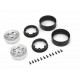 Kyosho KC10 Bead-lock 1.9 inches Spoke Chrome Wheels (2)