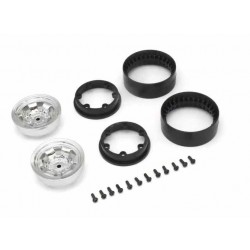 Kyosho KC10 Bead-lock 1.9 inches Spoke Chrome Wheels (2)