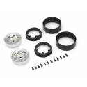 Kyosho KC10 Bead-lock 1.9 inches Spoke Chrome Wheels (2)