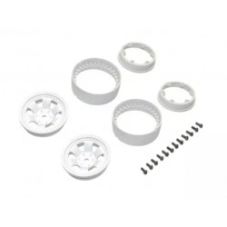 Kyosho KC10 Bead-lock 1.9 inches Spoke White Wheels (2)