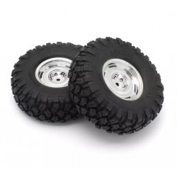 Kyosho KC10 Dish Chrome Complete Wheels (2)