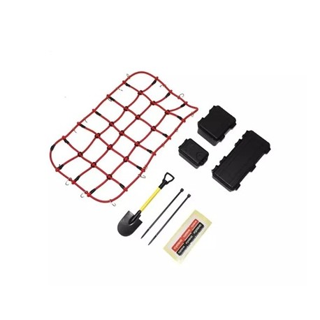 Kyosho KC10 Series Roof Rack Net and Accessories - Red