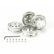 Tamiya 1:14 Met.Plat. Re. Wheels (2) Flat fin.