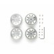 Tamiya 1:14 Met.Plat. Re. Wheels (2) Flat fin.