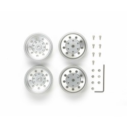 Tamiya 1:14 Met.Plat. Re. Wheels (2) Flat fin.