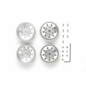 Tamiya 1:14 Met.Plat. Re. Wheels (2) Flat fin.