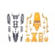 Tamiya Body Set Dt-04 Clear Smoke / Camel Yellow
