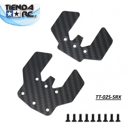 Carbon fiber Under plate for Tamiya TT02S (Downstop)