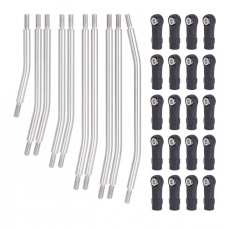 Stainless Steel Links Rod Set with Ball End 324mm for 1/10 RC Crawler