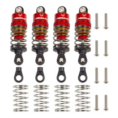 Option1 Aluminum Shocks Red (55mm)