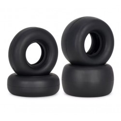 4 Rubber Tires with Sponge Inserts for Tamiya Frog Sand Scorcher Grasshopper Hornet 