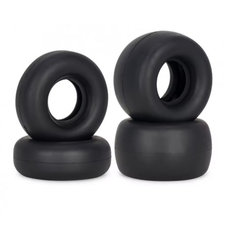 4 Rubber Tires with Sponge Inserts for Tamiya Frog Sand Scorcher Grasshopper Hornet 