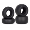 4 Rubber Tires with Sponge Inserts for Tamiya Frog Sand Scorcher Grasshopper Hornet 