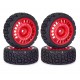 Austar R-Pattern Soft+Rally Dish Wheels Red