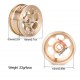 4 Pieces of 0.7 Inch Rubber Tires and Brass Rims for AXIAL SCX30