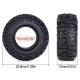 4 Pieces of 0.7 Inch Rubber Tires and Brass Rims for AXIAL SCX30