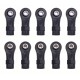 Nylon Arm Joints M3 25mm, Straight with Ball Ends 5.8 x 3 x 7 mm (10)