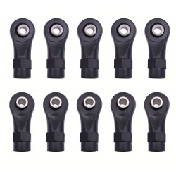 Nylon Arm Joints M3 25mm, Straight with Ball Ends 5.8 x 3 x 7 mm (10)