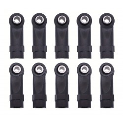 Nylon Arm Joints M3 25mm, Upward Curved with Ball Ends 5.8 x 3 x 7 mm (10)