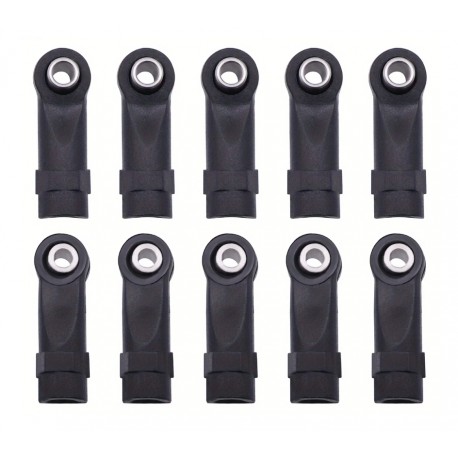 Nylon Arm Joints M3 25mm, Upward Curved with Ball Ends 5.8 x 3 x 7 mm (10)