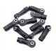 Nylon Arm Joints M3 25mm, Upward Curved with Ball Ends 5.8 x 3 x 7 mm (10)
