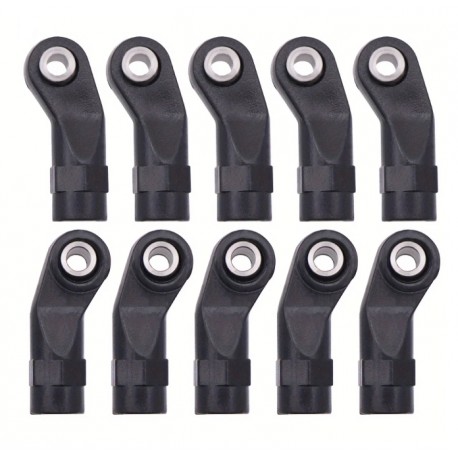 Nylon Arm Joints M3 25mm, Side Curved with Ball Ends 5.8 x 3 x 7 mm (10)