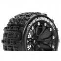 Louise RC - ST-JUMBO - 1-10 Stadium Truck Tire Set - Mounted - Sport - Black 2.8 Wheels - 1/2-Offset - Hex 12mm - L-T321